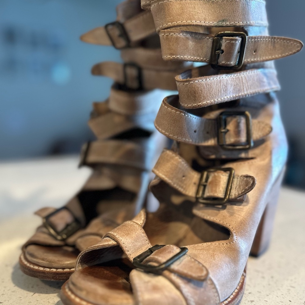FREEBIRD by Steven BOND GLADIATOR LEATHER SANDAL BOOTS